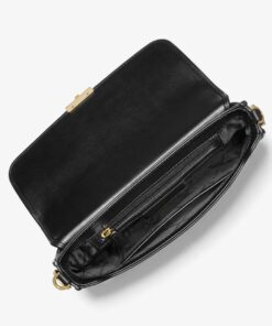 Michael Kors Bradshaw Small Studded Leather Shoulder Bag 30F1G2BL0L Black 194900725115-2