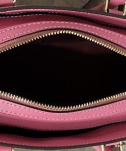 Túi đeo chéo Coach CH174 Mini Darcie Carryall Bag Signature Canvas & Leather Light Khaki/Pink 195031872662-2